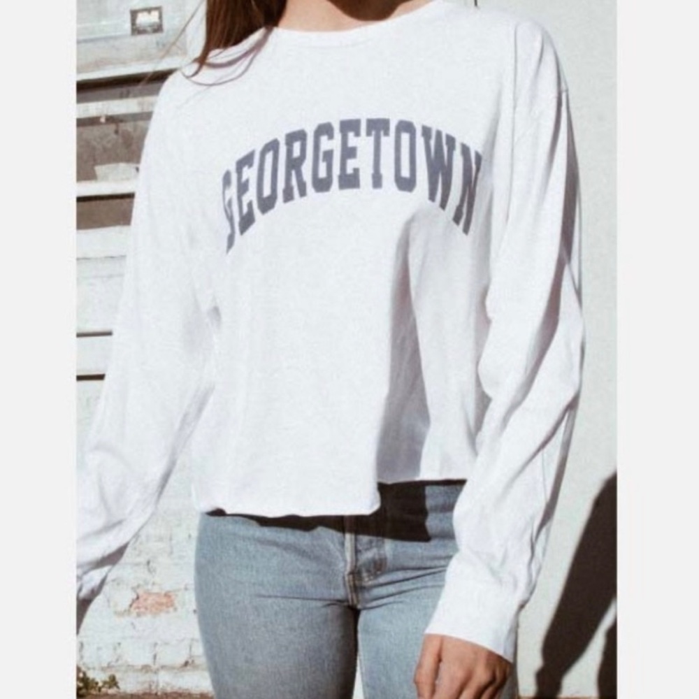Brandy Melville Georgetown Camila white top